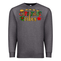 Charcoal Heather christmas vibes Premium Sweatshirt - BundleAndBundleShop