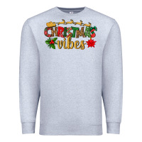 Heather Grey christmas vibes Premium Sweatshirt - BundleAndBundleShop