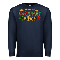 Navy christmas vibes Premium Sweatshirt - BundleAndBundleShop