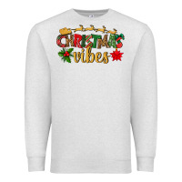 Oatmeal Heather christmas vibes Premium Sweatshirt - BundleAndBundleShop