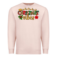 Pale Pink christmas vibes Premium Sweatshirt - BundleAndBundleShop