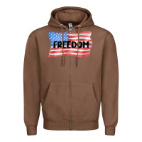 Chestnut freedom usa Zipper Hoodie - MaliasSmallBusiness