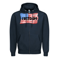 Navy freedom usa Zipper Hoodie - MaliasSmallBusiness