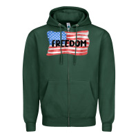 Sports Green freedom usa Zipper Hoodie - MaliasSmallBusiness