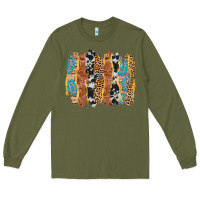 Army Green western brushstrokes Long Sleeve Tee - AdoDesignShop