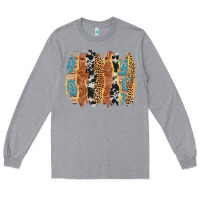 Heather Grey western brushstrokes Long Sleeve Tee - AdoDesignShop