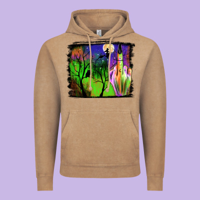 Halloween Background Vintage Hoodie Designed By Jahusdesignshop