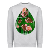American Football And Western Roses Teardrop Heavyweight Sweatshirt | Teevron