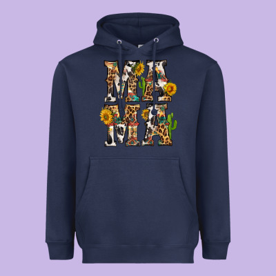 Western Mama With Sunflowers Heavyweight Hoodie Designed By Bundleandbundleshop