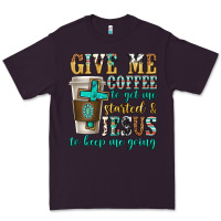 Plum give me coffee to get me started Premium Tee - texasbilliewilder