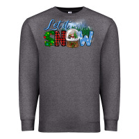 Charcoal Heather let it snow Premium Sweatshirt - BundleAndBundleShop