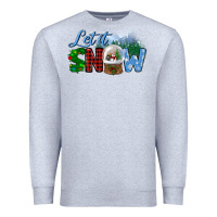 Heather Grey let it snow Premium Sweatshirt - BundleAndBundleShop