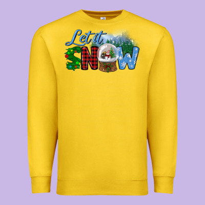 Let It Snow Premium Sweatshirt Designed By Bundleandbundleshop