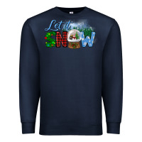Navy let it snow Premium Sweatshirt - BundleAndBundleShop