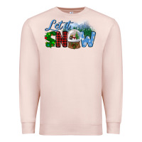 Pale Pink let it snow Premium Sweatshirt - BundleAndBundleShop