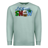 Seafoam let it snow Premium Sweatshirt - BundleAndBundleShop