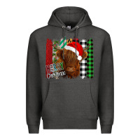 Charcoal Heather Merry Christmas Cow Premium Hoodie - Bettercallsaul