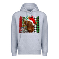 Heather Grey Merry Christmas Cow Premium Hoodie - Bettercallsaul