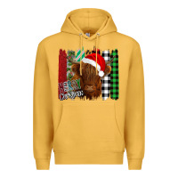 Mustard Merry Christmas Cow Premium Hoodie - Bettercallsaul