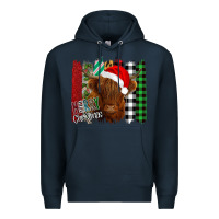 Navy Merry Christmas Cow Premium Hoodie - Bettercallsaul