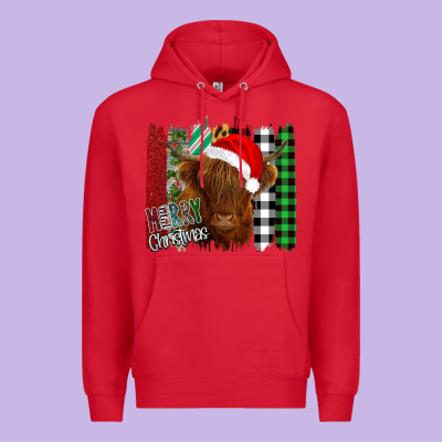 Merry Christmas Cow Premium Hoodie Designed By Bettercallsaul