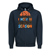 Navy the only b.s. i need is basketball season Zipper Hoodie - MaliasSmallBusiness