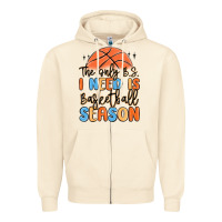 Sandshell the only b.s. i need is basketball season Zipper Hoodie - MaliasSmallBusiness