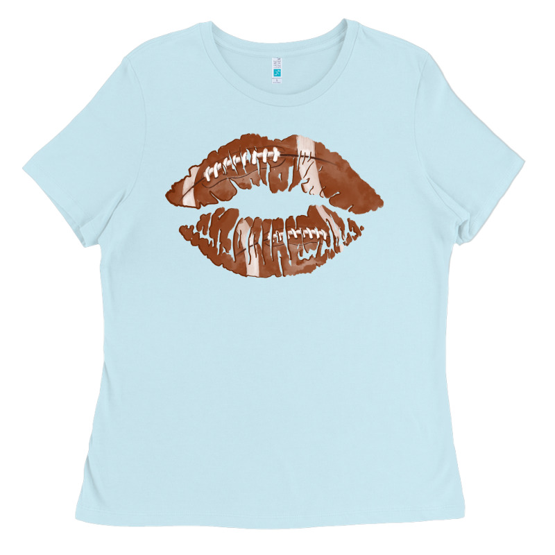 Football Lips Ladies Tee by AdoDesignShop | Teevron