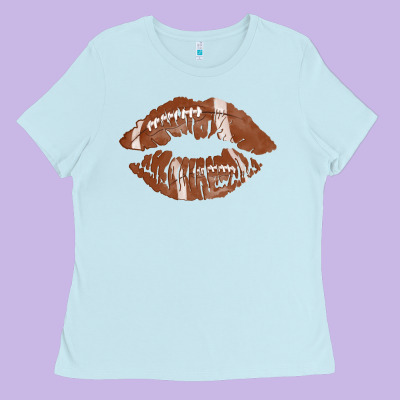 Football Lips Ladies Tee Designed By Adodesignshop