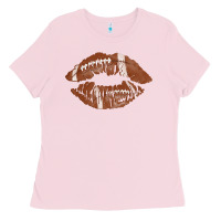 Bubblegum Pink football lips Ladies Tee - AdoDesignShop