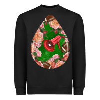 Black american football and western roses teardrop Heavyweight Sweatshirt - BundleAndBundleShop