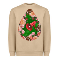 American Football And Western Roses Teardrop Heavyweight Sweatshirt | Teevron