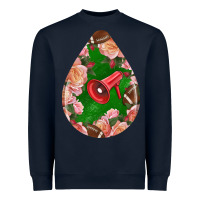 Navy american football and western roses teardrop Heavyweight Sweatshirt - BundleAndBundleShop