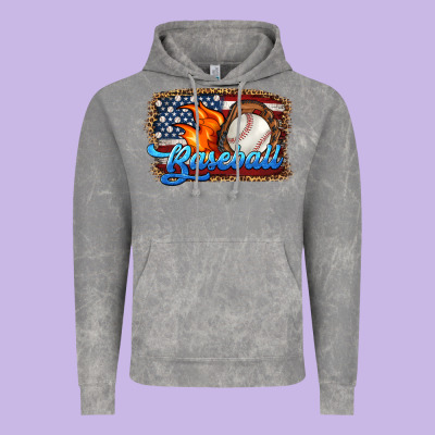Western American Flag Baseball Vintage Hoodie Designed By Hra Design Shop