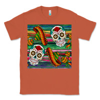 Copper sugar skull seamless pattern Classic Tee - BundleAndBundleShop