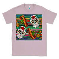 Lilac sugar skull seamless pattern Classic Tee - BundleAndBundleShop
