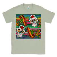Matcha sugar skull seamless pattern Classic Tee - BundleAndBundleShop