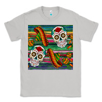 Moon Dust sugar skull seamless pattern Classic Tee - BundleAndBundleShop