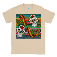 Mushroom sugar skull seamless pattern Classic Tee - BundleAndBundleShop