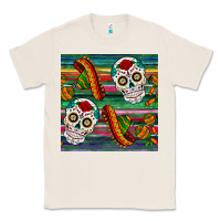 Natural sugar skull seamless pattern Classic Tee - BundleAndBundleShop