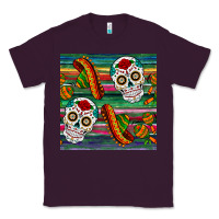 Plum sugar skull seamless pattern Classic Tee - BundleAndBundleShop