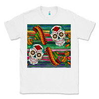 White sugar skull seamless pattern Classic Tee - BundleAndBundleShop
