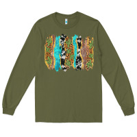 Army Green western brushstrokes Long Sleeve Tee - AdoDesignShop