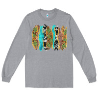 Heather Grey western brushstrokes Long Sleeve Tee - AdoDesignShop
