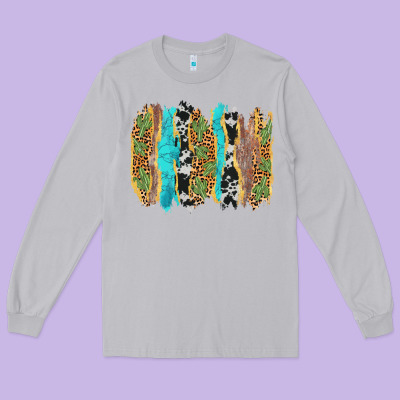 Western Brushstrokes Long Sleeve Tee Designed By Adodesignshop