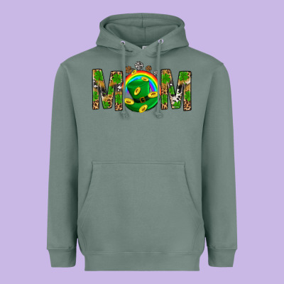 Western Mom With Shamrock Heavyweight Hoodie Designed By Bundleandbundleshop