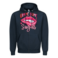 Navy gimme some sugar Zipper Hoodie - MaliasSmallBusiness