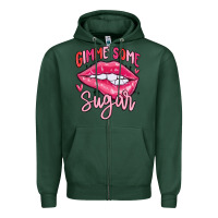 Sports Green gimme some sugar Zipper Hoodie - MaliasSmallBusiness