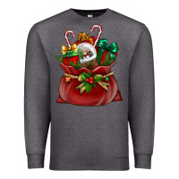 Charcoal Heather christmas santa claus bag Premium Sweatshirt - BundleAndBundleShop