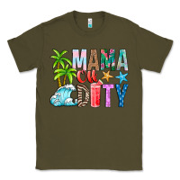 Army Green Mama Of Duty Classic Tee - CowhideDigitalArt